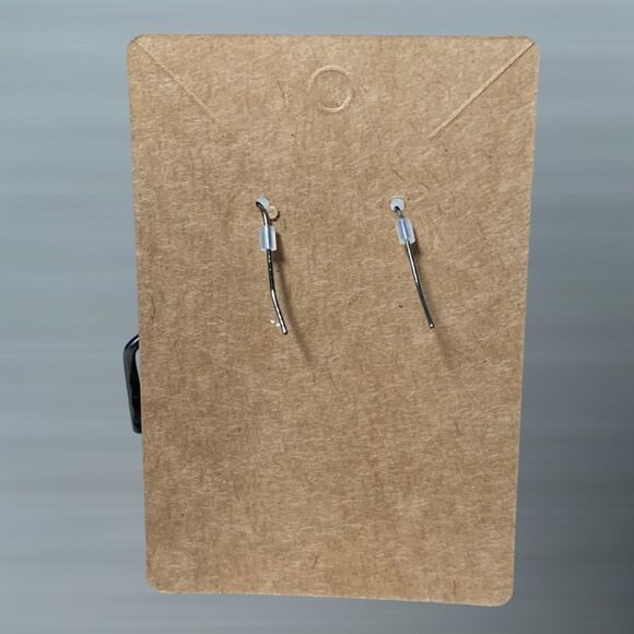 Black nickel Geometric Hexagon earrings - Picture 3 of 3